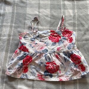Floral Print Sleeveless Top